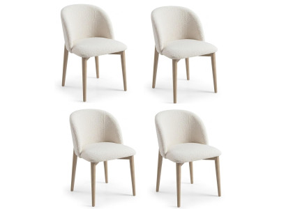 4х Stühle Modern Milchweiß Ästhetisch Esszimmerstühle Gemütlich Fein