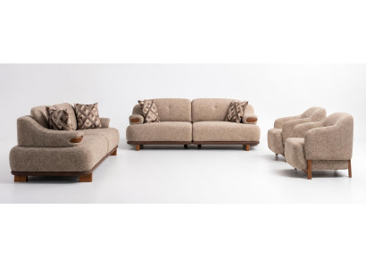Sofa Sessel Braun Stil Modern bequem komfortabel praktisch Wohnzimmer
