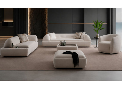 Sofa Sessel Pouff Kaffeetisch bequem Wohnzimmer geräumig komfortabel