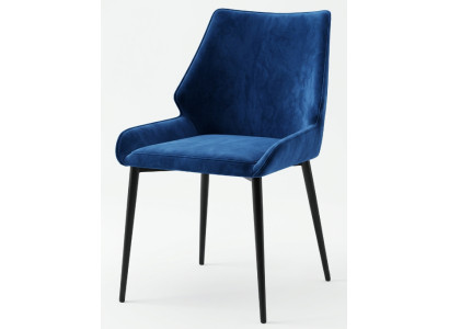Ästhetisch Esszimmerstuhl Königsblau Blau Textil Küchenstuhl Modern