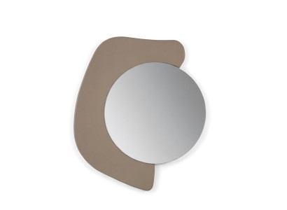 Wandspiegel Modern Beige Edel Luxus Design Dekospiegel Rund