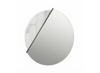Spiegel Rund Wandspiegel Modern Weiss Schwarz Edel Luxus Design