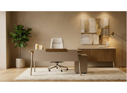 Stilvolles Büro Set mit Schreibtisch Kommode Sideboard Modern