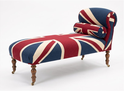 Union Jack Recamiere Chaise Longue British Vintage Retro Polstermöbel