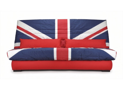 Union Jack 3-Sitzer Polstersofa British Style Retro Pop Art Dunkelblau