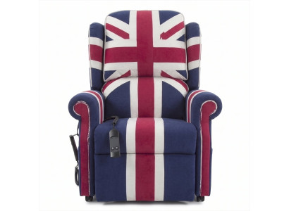 Union Jack Elektrischer Relaxsessel Fernsehsessel British Style Retro