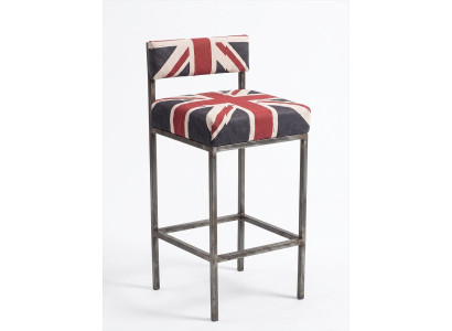Union Jack Barhocker Industrial British Vintage Metall Polster Design