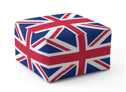 Union Jack Hocker Hocker British Style Vintage Textil Ottoman Design