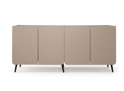 Beigefarbene moderne Konsole stilvoll Kommode Wohnzimmer TV-Möbel