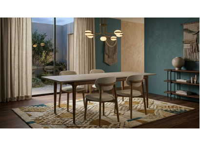 Ausziehbarer Esstisch Modern Weiß Holz Metall 4 Stühle Set Großer