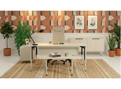 Weiß Büroset Modern Schreibtisch Sideboard Kommode Couchtisch