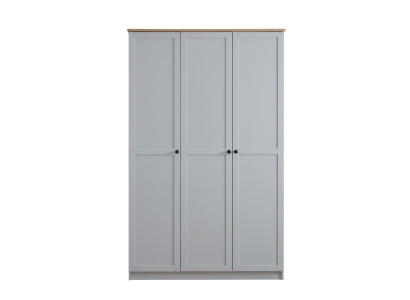Weißer 3-türiger Kleiderschrank großer Schrank Jugendschrank Holz Jugendzimmer