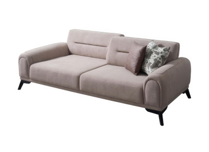 Sofa Modern Beige Bequem Couch 3-Sitzer Polstersofa Wohnzimmer