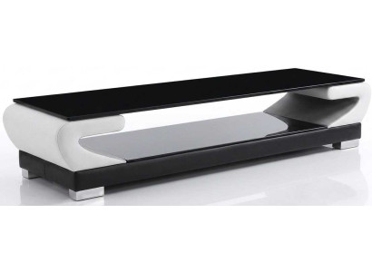 Weiße Fernseher Kommode Kunstleder Holz Metallfüße Wohnzimmer Modern