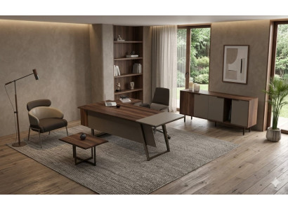 Stilvolles Büro Schreibtisch Sideboard Couchtisch Beige Design