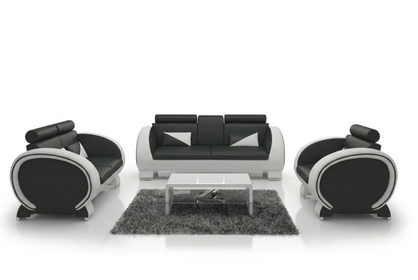 SOFA SKÓRZANA SOFA SKÓRZANA SOFA PROJEKTANTOWA Ustawić 3+1 COUCH ZESTAW TAPICEROWANY Podkładka SOFA