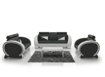 SOFA SKÓRZANA SOFA SKÓRZANA SOFA PROJEKTANTOWA Ustawić 3+1 COUCH ZESTAW TAPICEROWANY Podkładka SOFA