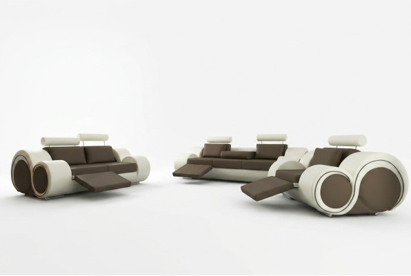 Sofa Podkładka 3+2 Siedziba Designerska Sofa Sofa Skórzana Wybór koloru Kanapa Ustawić Czarny