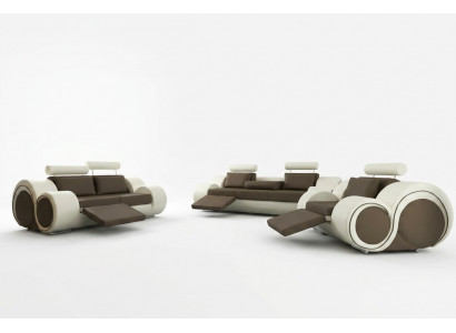 Sofa Podkładka 3+2 Siedziba Designerska Sofa Sofa Skórzana Wybór koloru Kanapa Ustawić Czarny