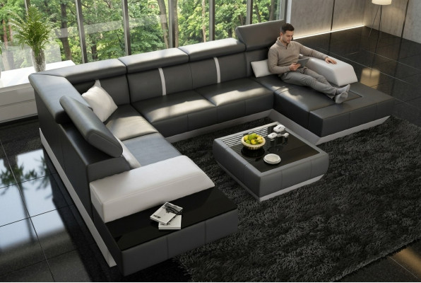 Skórzana sofa Żywy krajobraz Kanapa Sofa Narożnikowa kanapa Narożnik Sofa skórzana Plakat Sofa Narożnik