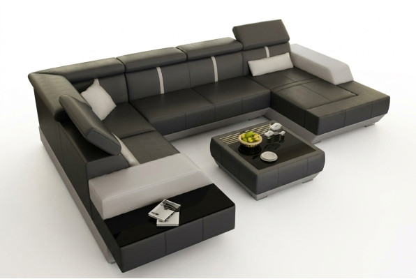Skórzana sofa Żywy krajobraz Kanapa Sofa Narożnikowa kanapa Narożnik Sofa skórzana Plakat Sofa Narożnik