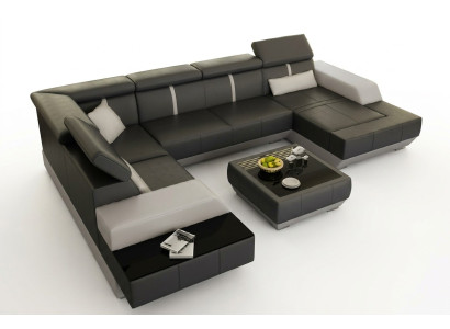 Skórzana sofa Żywy krajobraz Kanapa Sofa Narożnikowa kanapa Narożnik Sofa skórzana Plakat Sofa Narożnik