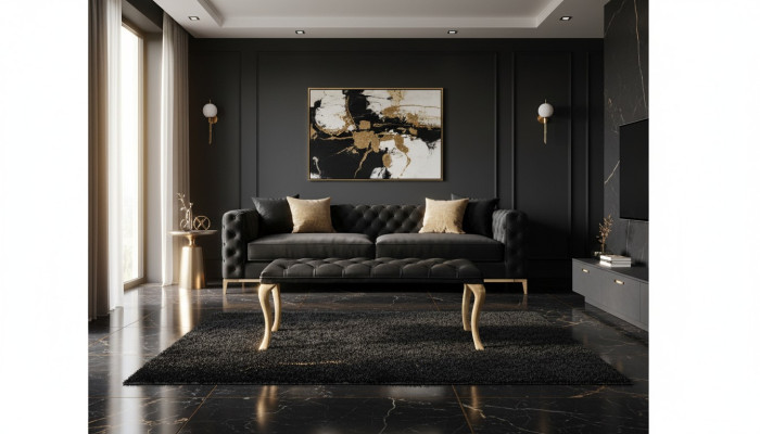 Leżanka Chesterfield Chesterfield krzesło stolik skóra tkanina 50x50x45 /120x40x45