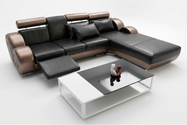 Elegancki designerski narożnik Berlin II skórzana sofa Narożnikowa kanapa kanapa