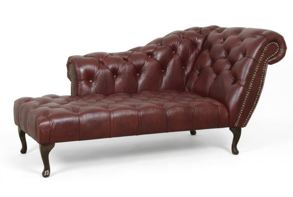 Leżak Chesterfield szezlong kanapa sofa skórzana sofa Włókienniczy z kryształkami NOWOŚĆ