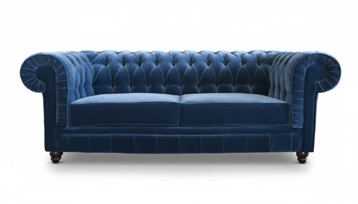 Chesterfield kanapa z tkaniny ze skórzanym obiciem, 3-osobowa kanapa tapicerowana z tkaniny, sofa, nowa sofa z naturalnej skóry