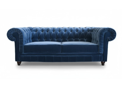 Chesterfield kanapa z tkaniny ze skórzanym obiciem, 3-osobowa kanapa tapicerowana z tkaniny, sofa, nowa sofa z naturalnej skóry