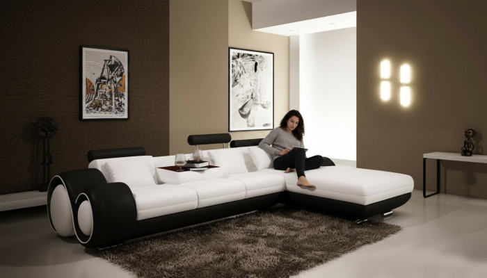 Edersofa Couch Kształt U Żywy krajobraz Narożnikowa kanapa Ustawić Design Modern