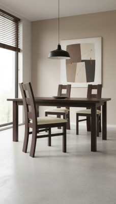 Krzesło do jadalni Solidne drewno Krzesło designerskie Skóra Krzesło Krzesła do jadalni K42