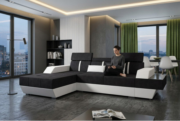 Sofa materiałowa Narożnikowa kanapa Włókienniczy Materiał Żywy krajobraz Podkładka Nowa sofa tekstylna sofa kanapa