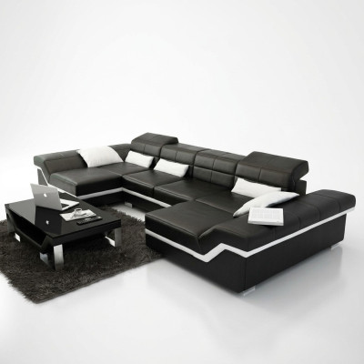 Duża kanapa skórzana Podkładka nowa skórzana sofa xxl sofa Narożnikowa kanapa Żywy krajobraz