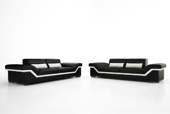 SOFA SKÓRZANA DUŻA SOFA 3+3 DESIGN SOFA Podkładka Skóra Ustawić COUCH ZESTAW SOF NOWOŚĆ
