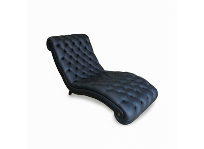 Chesterfield leżanka, szajlong, kanapa, sofa, skórzana sofa vintage z kryształami NOWA