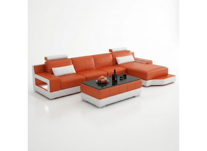 Narożnikowa kanapa Włókienniczy Materiał Skóra Podkładka Sofy Sofa Sofa Ustawić Żywy krajobraz ULM