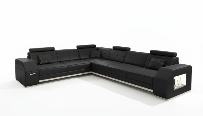 Skórzana sofa Kanapa Zestaw sofowy 3+2+1 miejsce do siedzenia Ustawić Design Nowoczesna Sofa