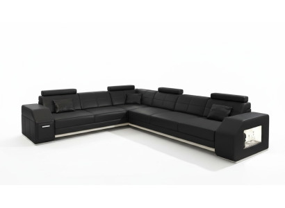 Skórzana sofa Kanapa Zestaw sofowy 3+2+1 miejsce do siedzenia Ustawić Design Nowoczesna Sofa