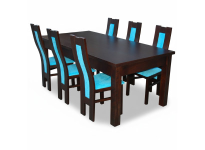 Stół obiadowy + 6 Krzesła jadalnia Krzesło Zestaw Dining Group Nowoczesny Tabela stoły Nowość