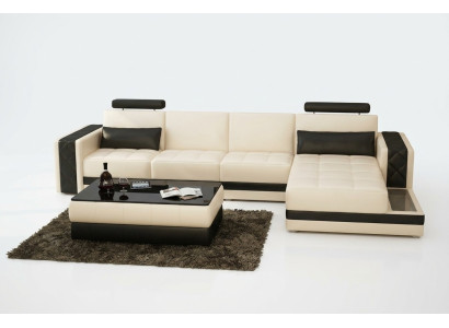 Skórzana sofa kanapa Żywy krajobraz Narożnikowa kanapa Ustawić Design Modern