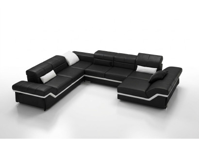 SOFA SKÓRZANA XXL Żywy krajobraz Narożnikowa kanapa DESIGN SOFA COUCH Ustawić NAROŻNIK NOWOŚĆ