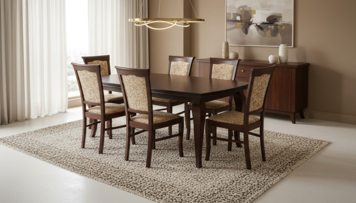 Stół obiadowy + 6x Krzesła Krzesło jadalnia Zestaw Dining Group Nowoczesny Tabela stoły Nowy Z11