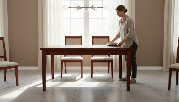 Stół obiadowy Drewno stoły stoły jadalnia 90 cm x 160 cm salon Nowość