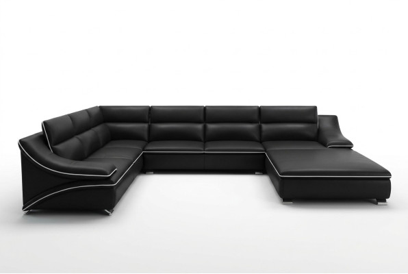 Skórzana sofa Kanapa Zestaw sofowy Nowa 3+2+1 miejsce do siedzenia Ustawić Design Nowoczesna Sofa