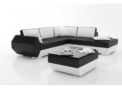 Skórzana sofa kanapa Zestaw sofowy Nowa Narożnikowa kanapa Narożnik Ustawić wystrój nowoczesny design
