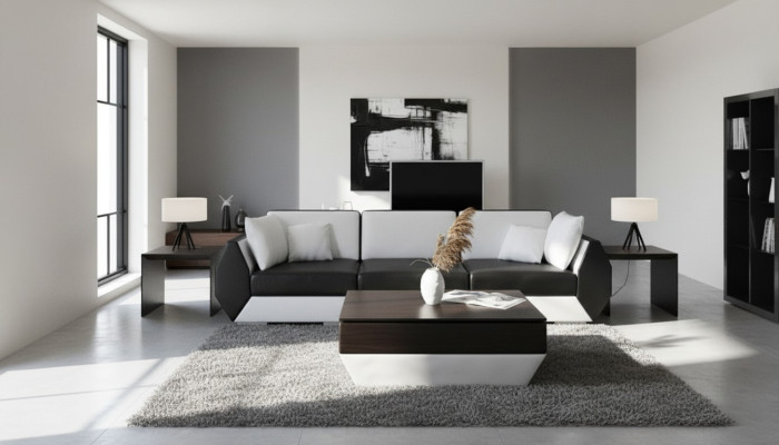 Skórzana sofa kanapa Żywy krajobraz 3+3 miejsce do siedzenia Ustaw Design Modern