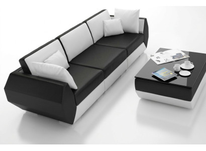 Skórzana sofa kanapa Żywy krajobraz 3+3 miejsce do siedzenia Ustaw Design Modern