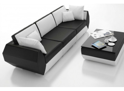 Skórzana sofa kanapa Żywy krajobraz 3+3 miejsce do siedzenia Ustaw Design Modern